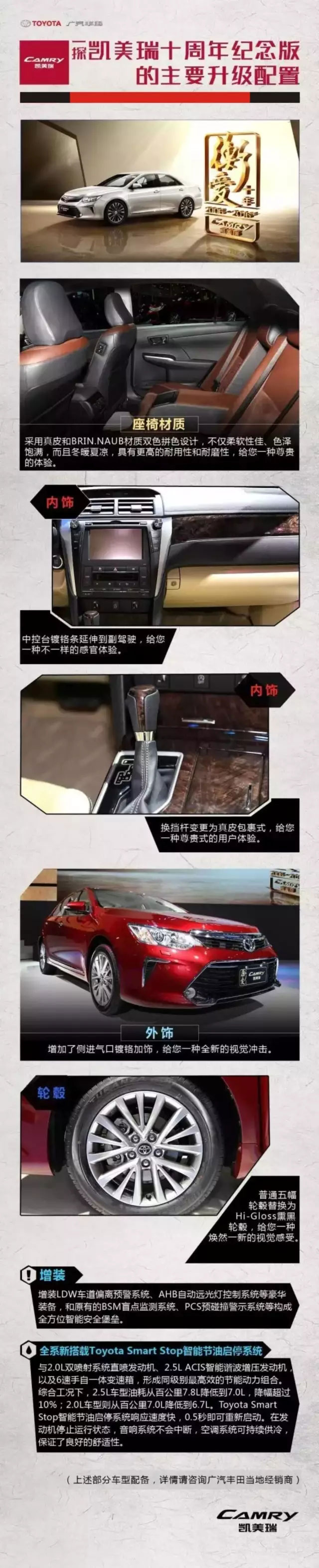 全新凱美瑞十周年紀(jì)念版榮耀上市,現(xiàn)接受預(yù)定! 全新凱美瑞十周年紀(jì)念版榮耀上市,現(xiàn)接受預(yù)定!